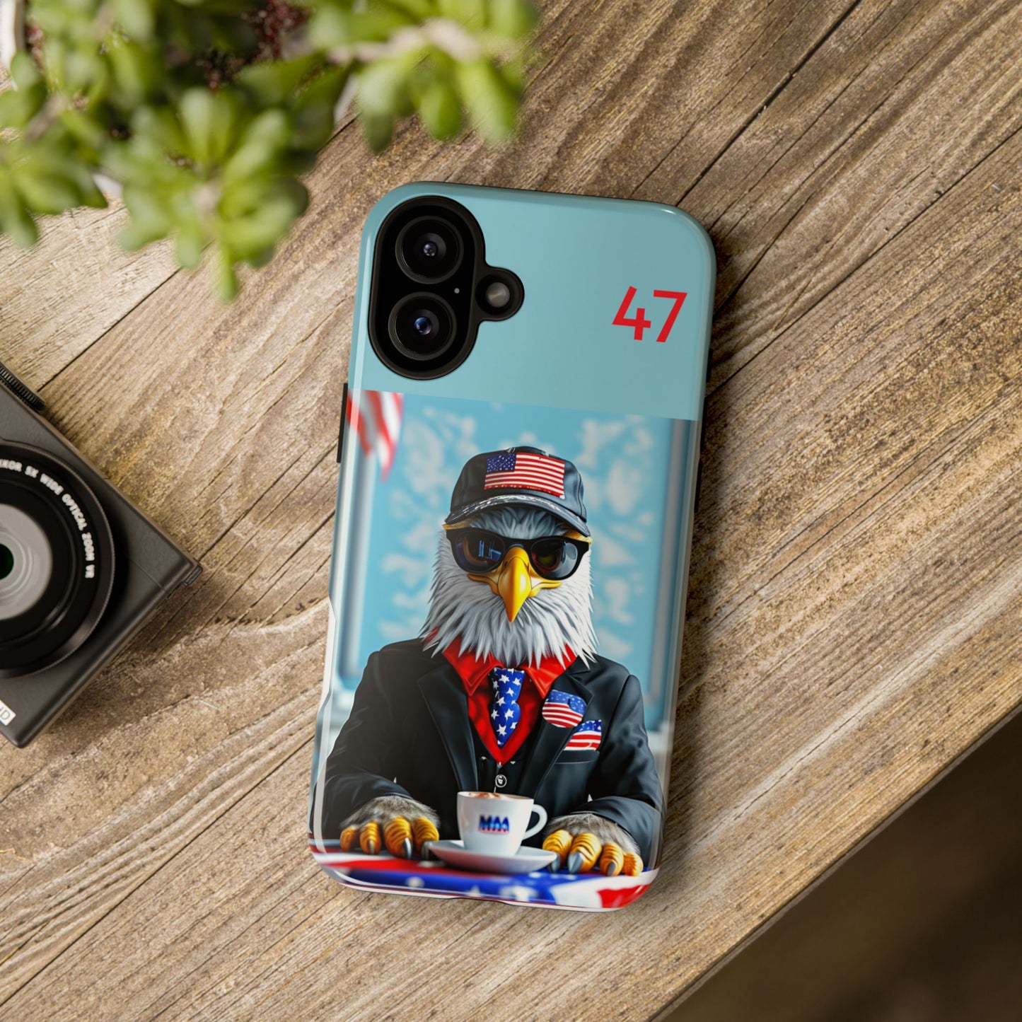 Bald Eagle Black Suit 47 : Tough Cases iPhone