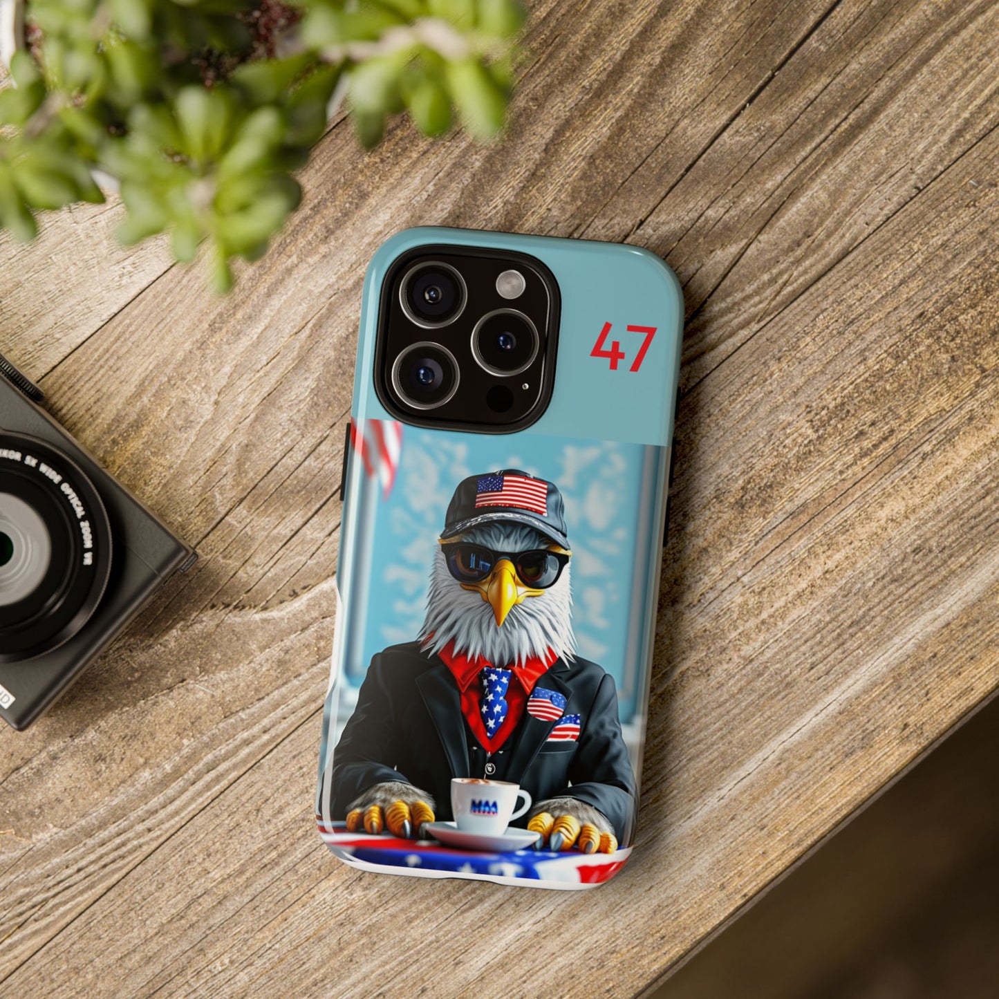 Bald Eagle Black Suit 47 : Tough Cases iPhone