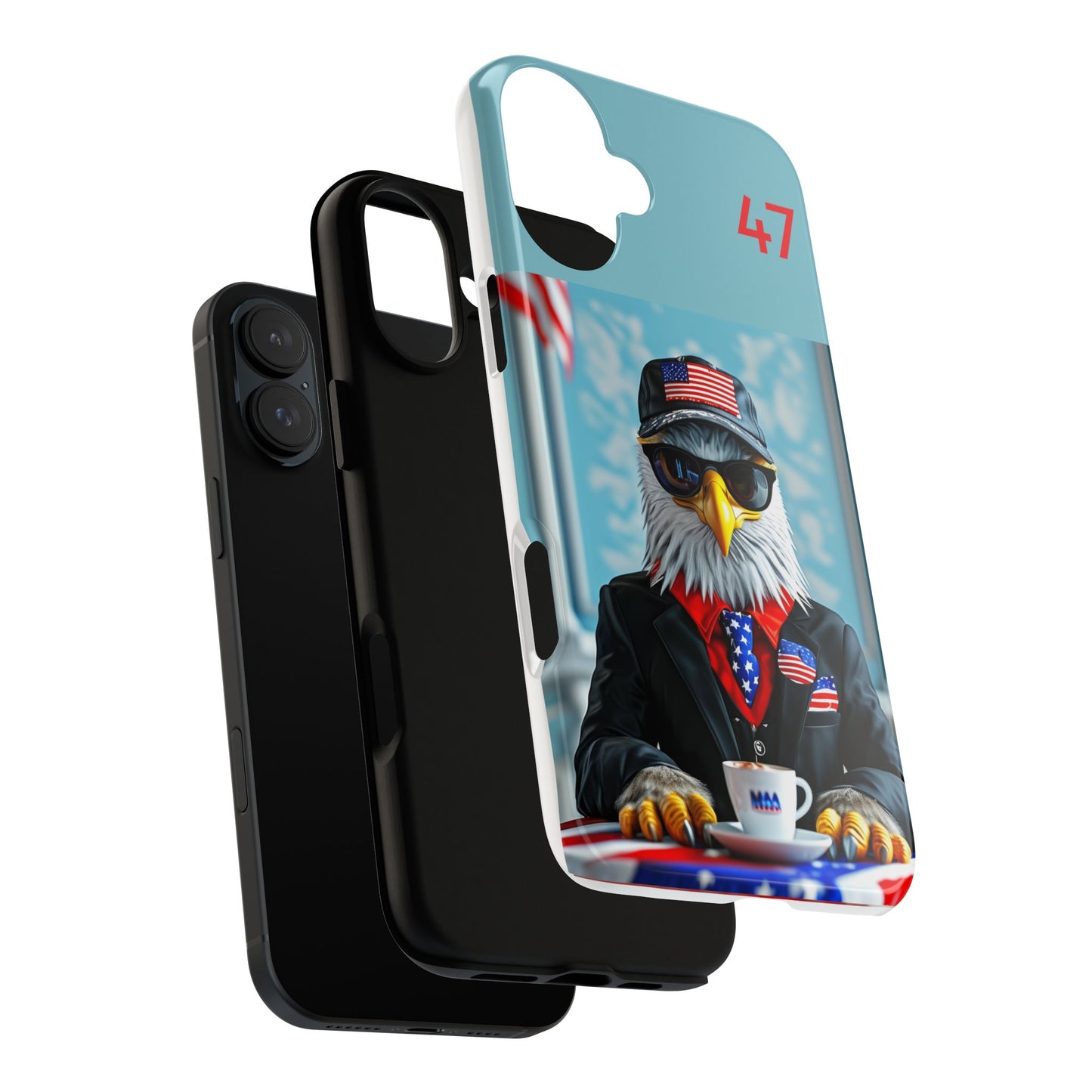 Bald Eagle Black Suit 47 : Tough Cases iPhone