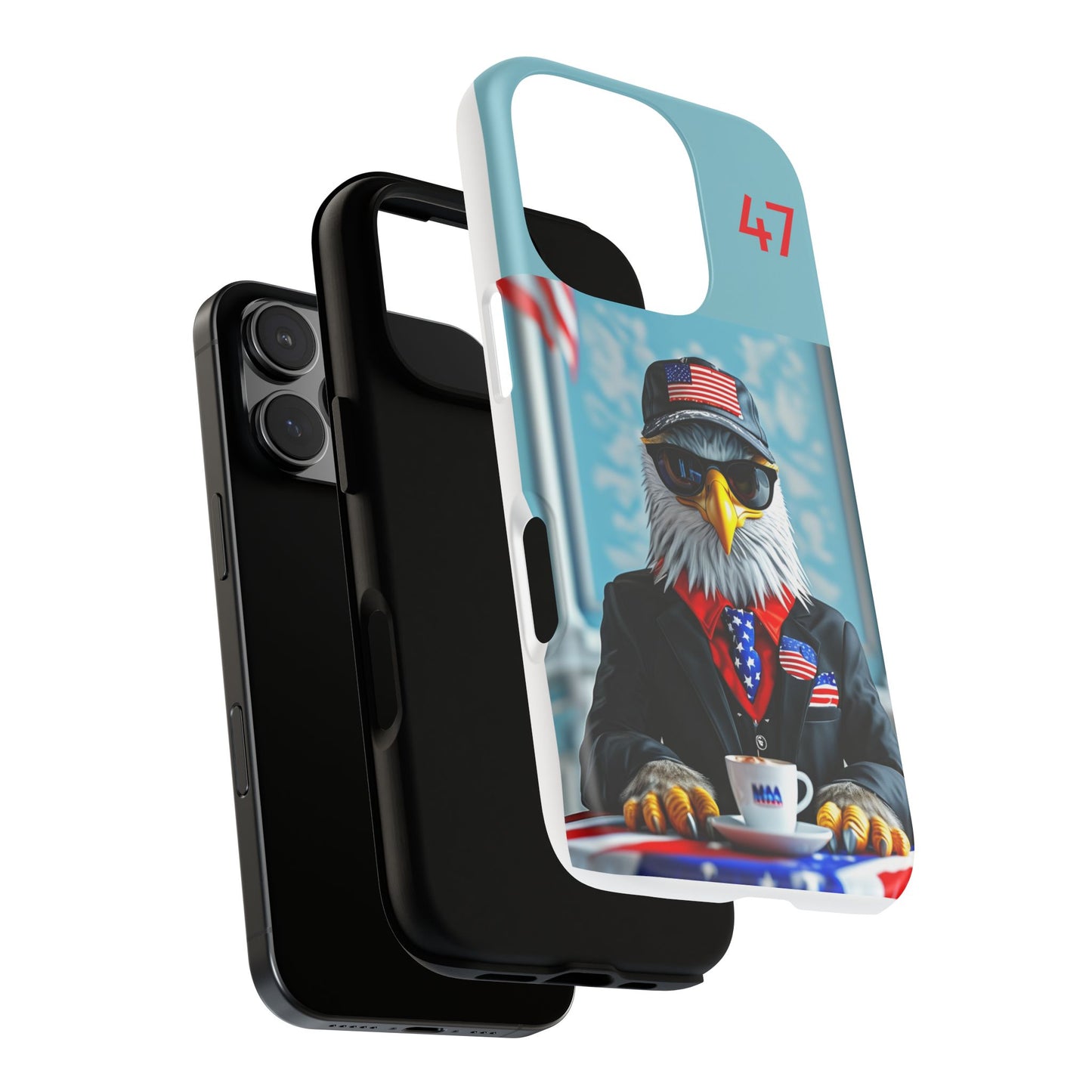 Bald Eagle Black Suit 47 : Tough Cases iPhone