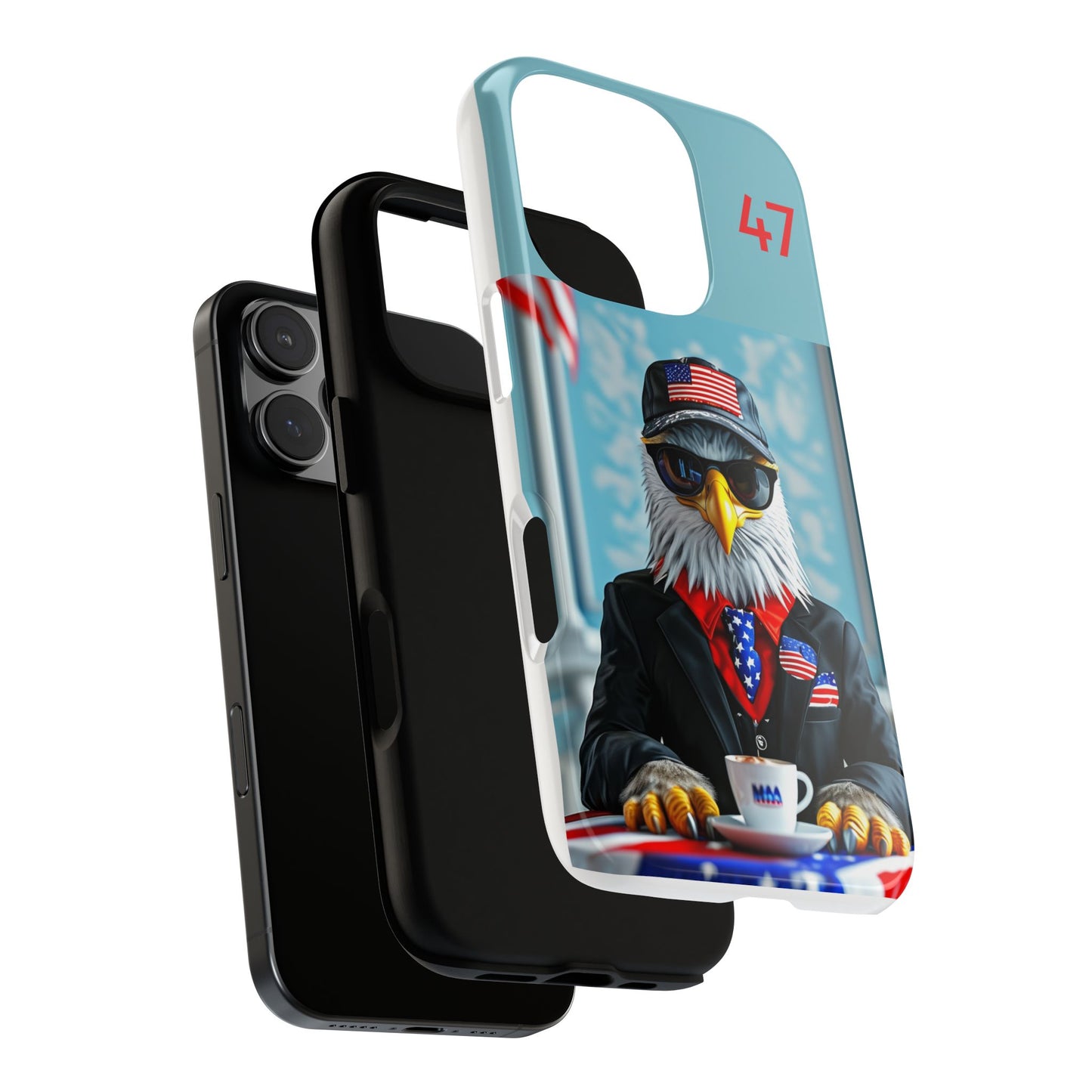 Bald Eagle Black Suit 47 : Tough Cases iPhone