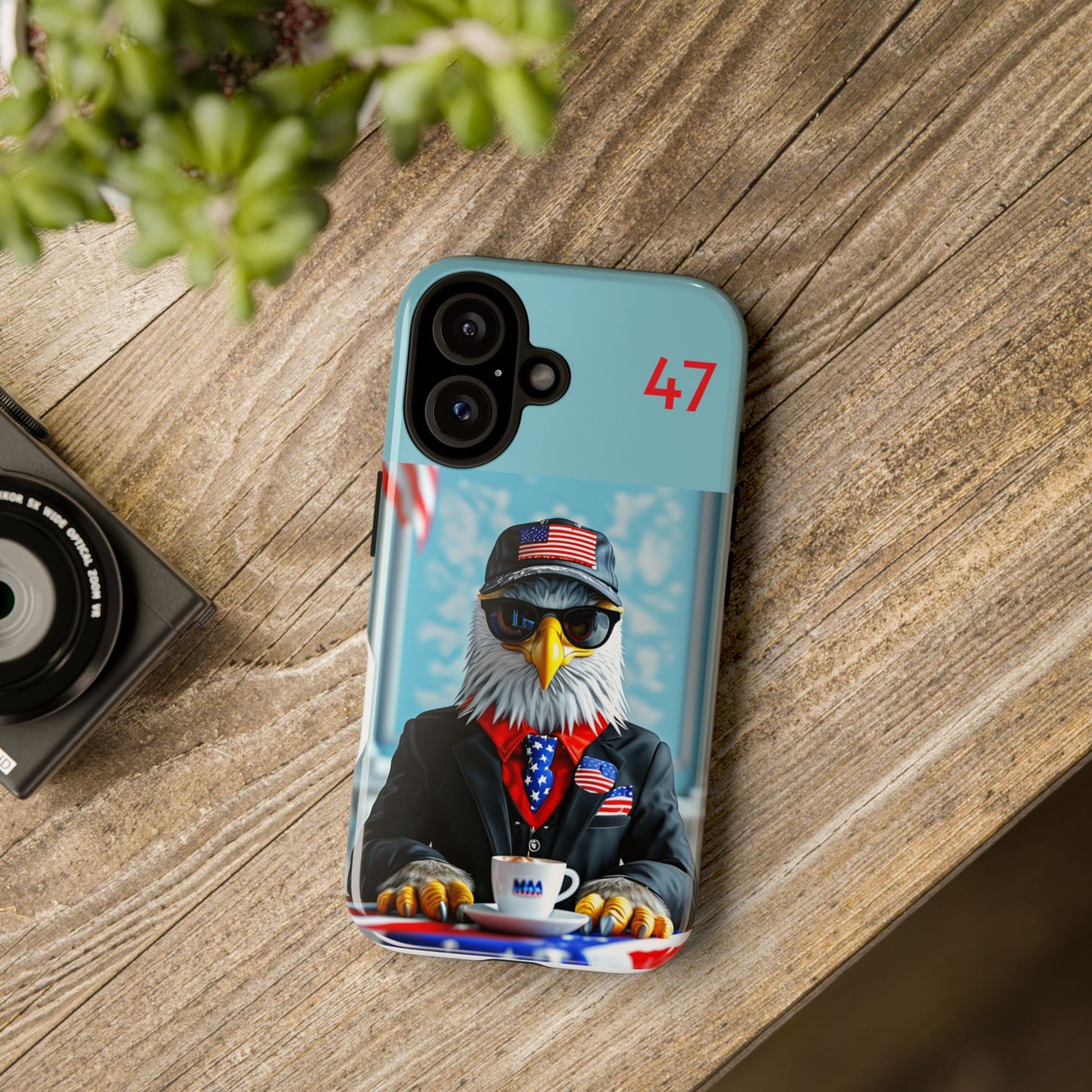 Bald Eagle Black Suit 47 : Tough Cases iPhone