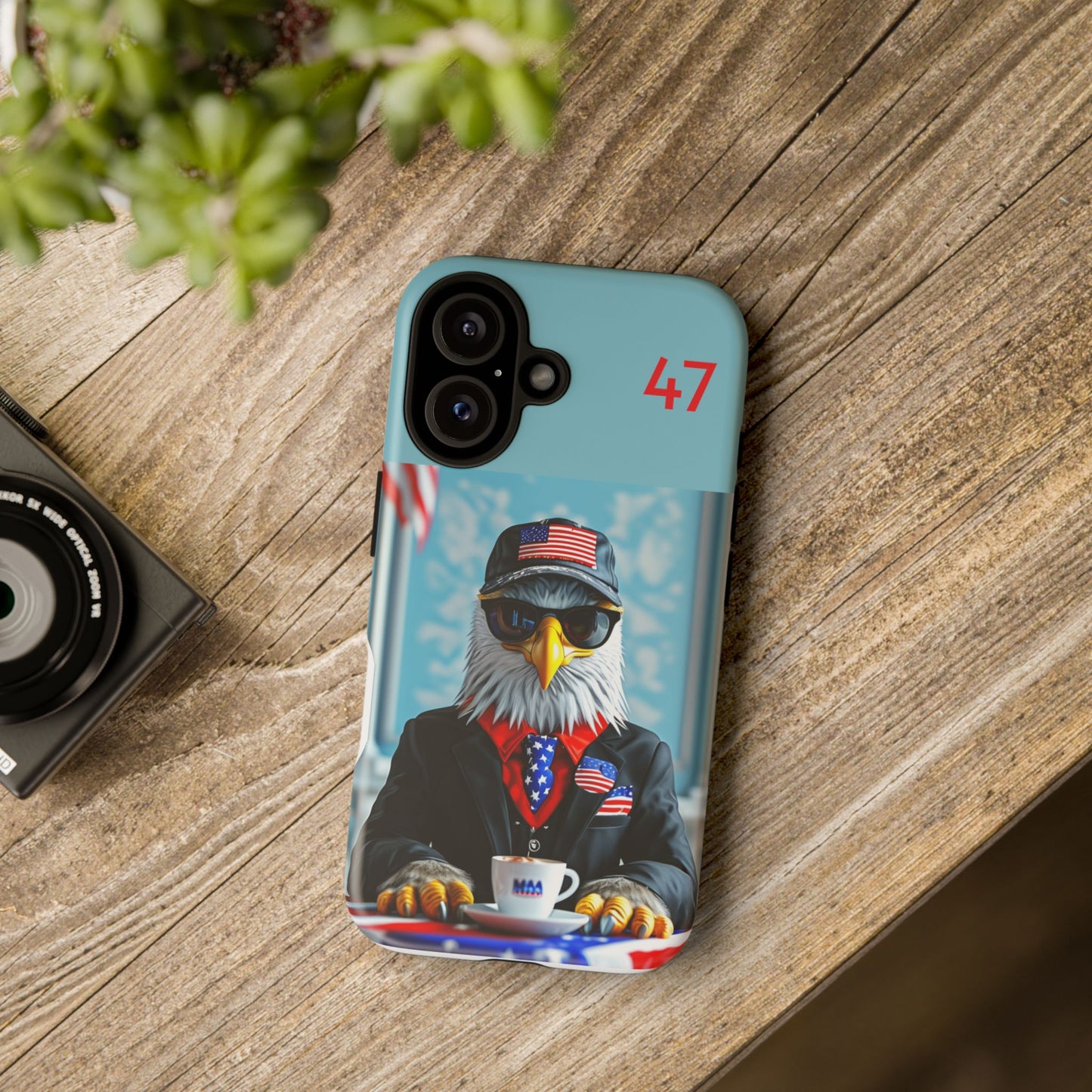 Bald Eagle Black Suit 47 : Tough Cases iPhone