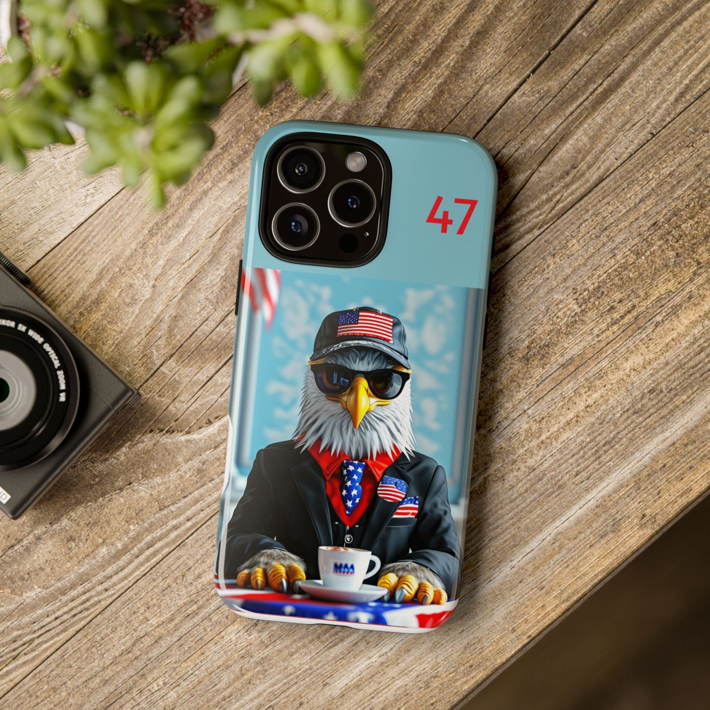 Bald Eagle Black Suit 47 : Tough Cases iPhone